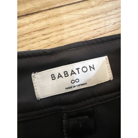 Aritzia Babaton Faux Leather Pants Black Womens Size 00 - Picture 3 of 5